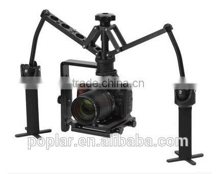 Poplar China supplier high quality Camera rig Best stability DSLR double Handheld Video gimbal Stabilizer for Digital