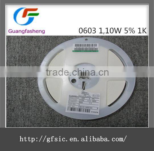 (hot sale)0603 1,10W 5% 1K