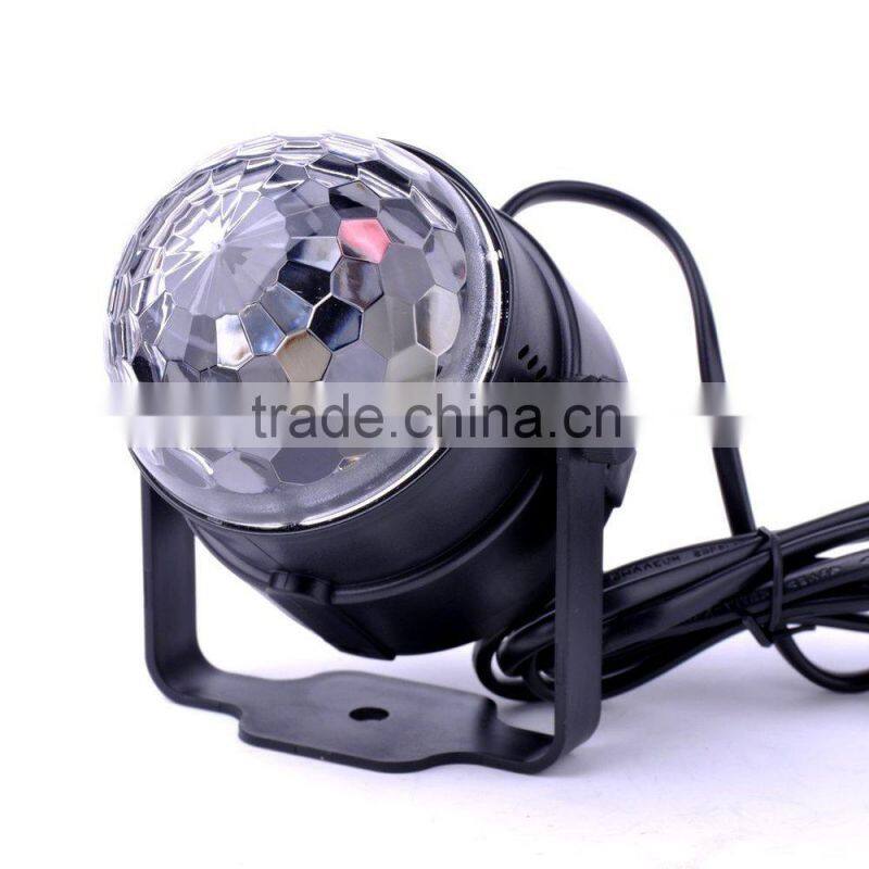 Mini and Delicate Design LED Stage Light Party LED Mini Crystal Ball Sound Control for Disco,all kinds of Parties