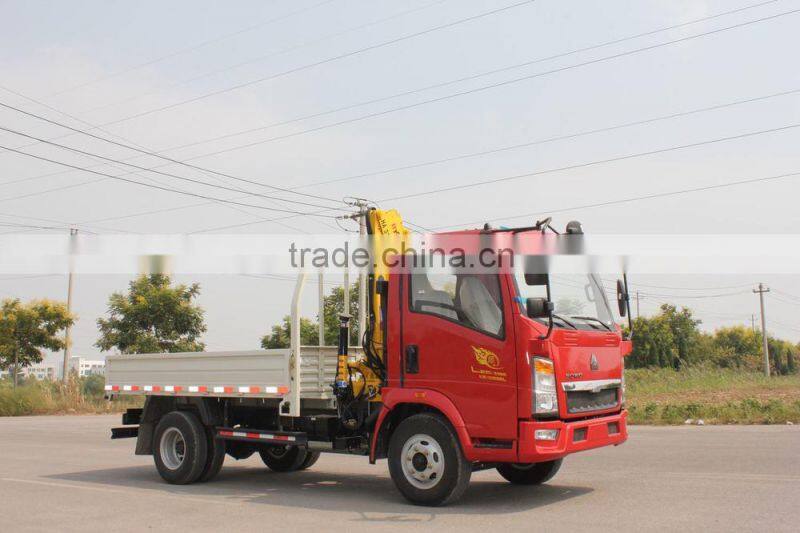 howo 4*2 10T lorry crane truck with loading crane