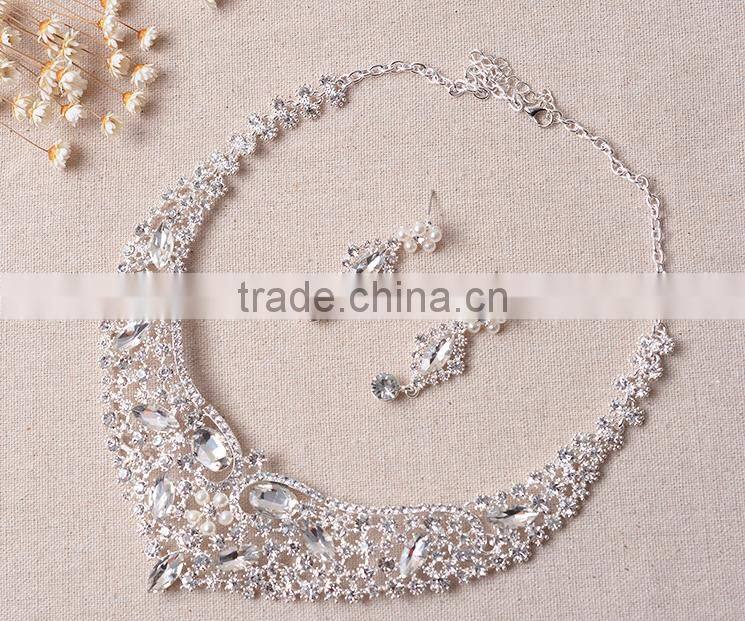 2016 New Product China Supplier Statement Crystal Necklace Set