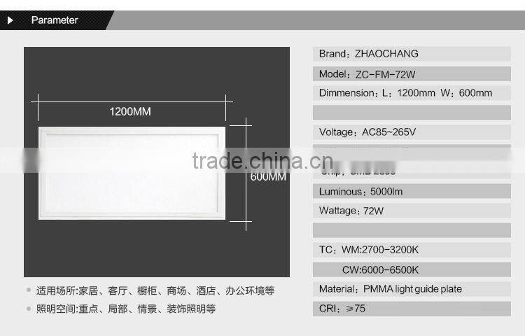 Suspend 600*300mm led surface panel light