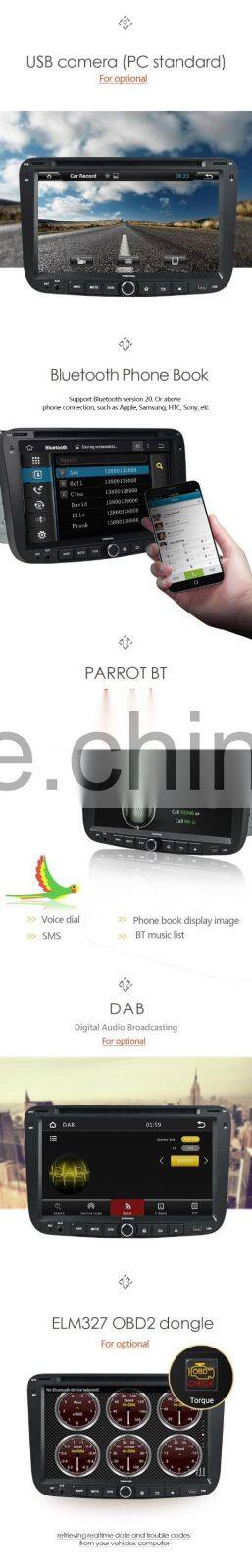 7inch multi-touch screen Android 4.4.4 Car DVD player With GPS navigation for EC7