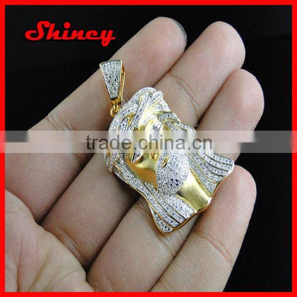 iced out hip hop 2014 fashion jewelry 18k gold mens jesus christ cross pendant