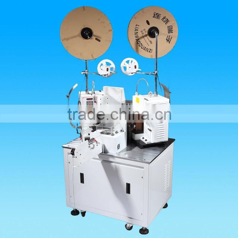 Automatic double ends terminal crimping machine