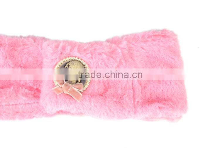 New Arrival Fashion Kids Children's Girl's Bowknot Berber Fleece Knitted Winter Neck Scarf