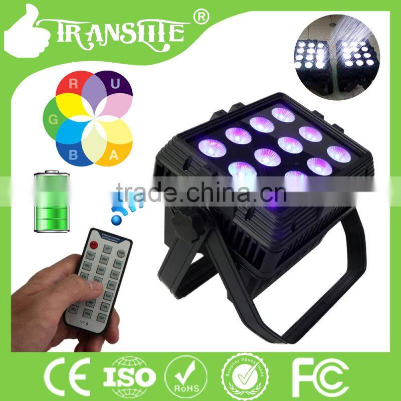 IR remote 12pcs 6in1 rgbwa uv wireless dmx par lights manufactures