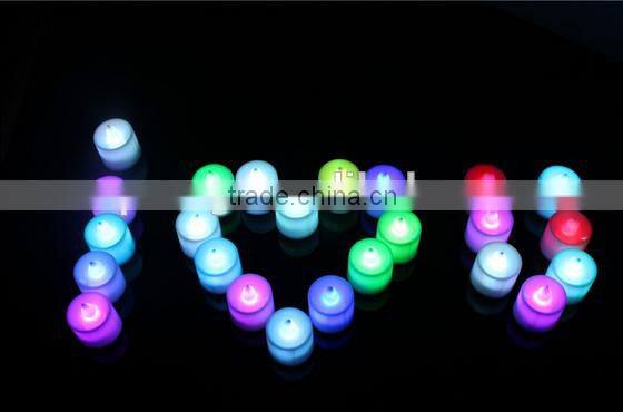 New Flickering 12 Flicker Light Flameless LED Tealight Tea Candles Wedding Light romantic and fancy atmosphere candle light