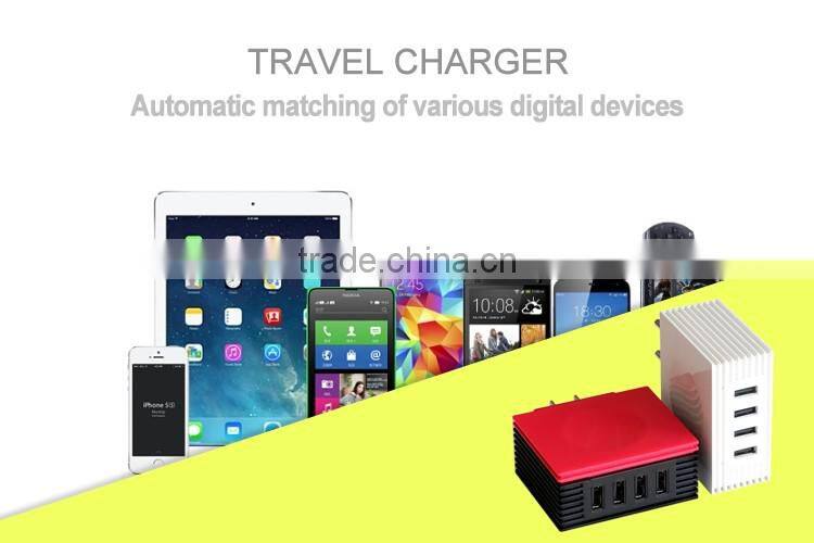 Travel Wall Charger 4 Port USB 5V 4.2A Wall Charger Universal AC Power Adapter with Foldable Plug for Phones