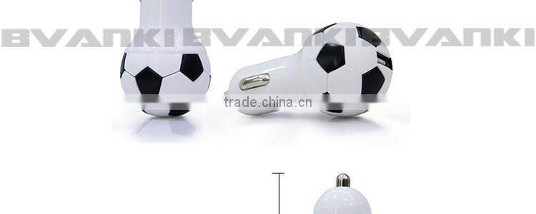 Hot sale new products mobile accessories mini brazil world cup unique of design football car charger