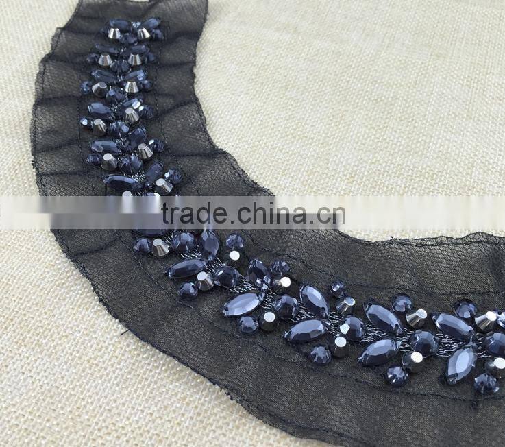 New arrival handmade embroidery beaded neckline for garments HY003