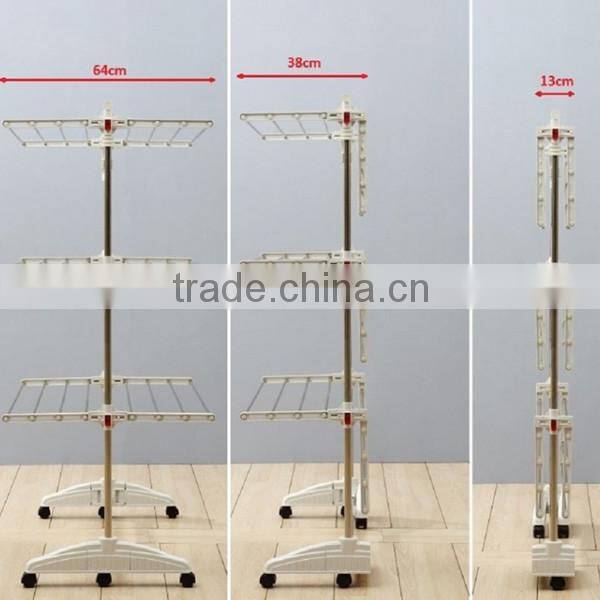 Mobile stainless steel clothes drying rack, scalable modern balcony clothes drying rack E3