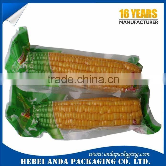 Gravure Pringing Heat Seal Corn Custom Printed Plastic Vacuum Bag