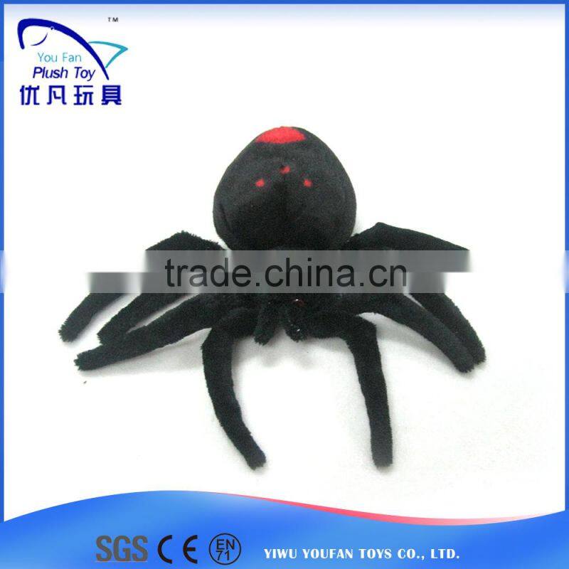 High quality attractive kids souvenir 100% pp stuffed animal /plush soft Black widow spider animal baby plush toys