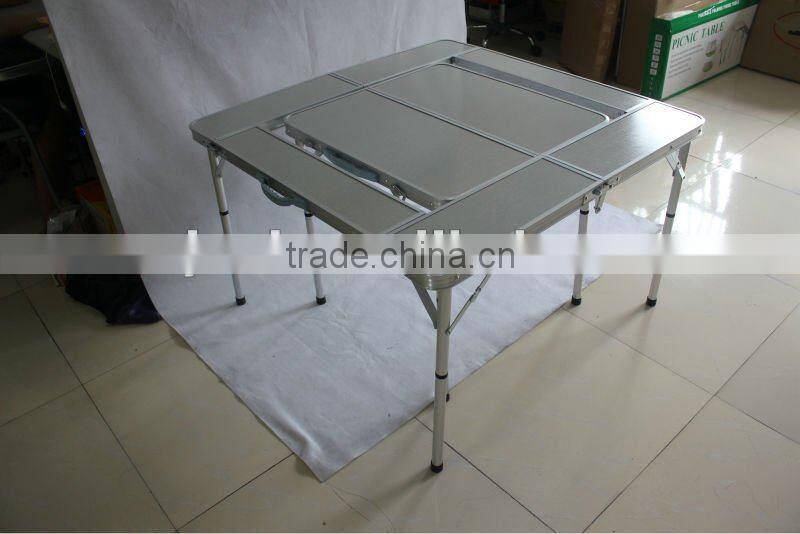fold up Barbecue BBQ side Table with iron pan&lamp holder