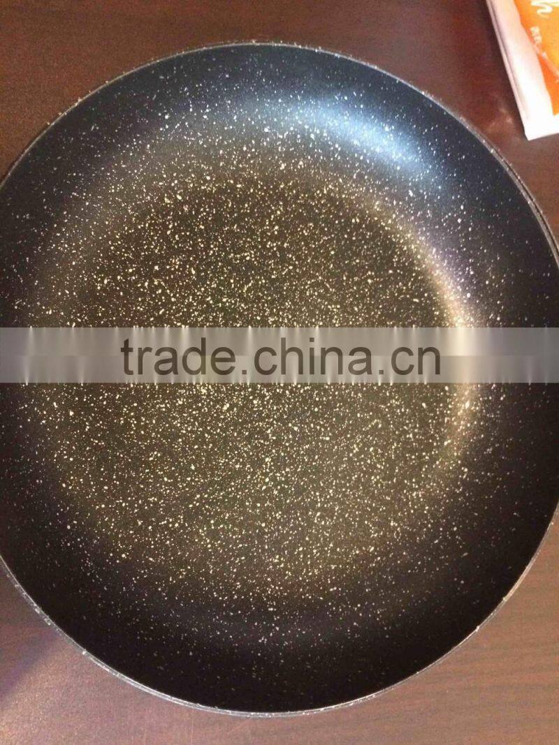 High Quality Aluminum Non-stick Black Marble Fry Pan Skillet Pressed Cookware Kitchenware Set