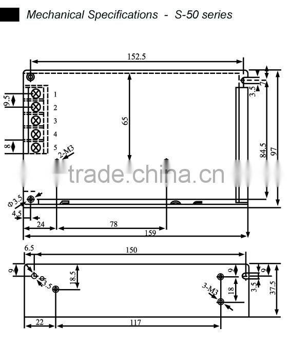 hot electronics products 50w led driver 5V power supply china fty
