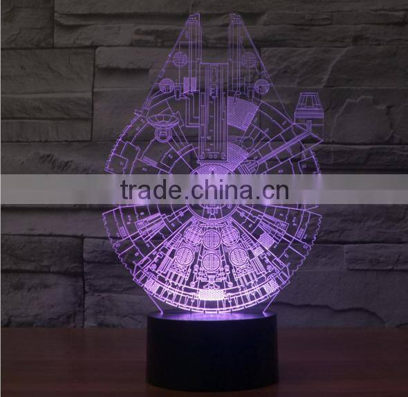 3D creative colorful night light USB-powered push-bedroom home led lights