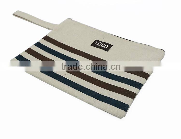 2016 hot sale lady ciutch bag plain canvas clutch bag