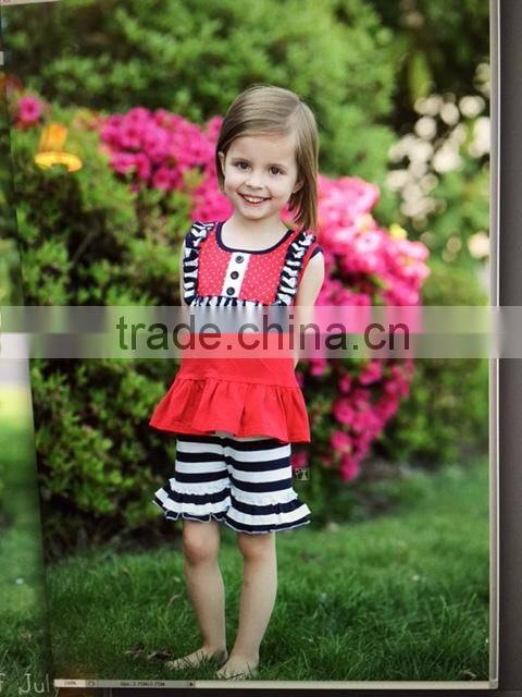 Girls Boutique Outfits Girls' Ruffle Pants Set wholesale clothing pants set for kids