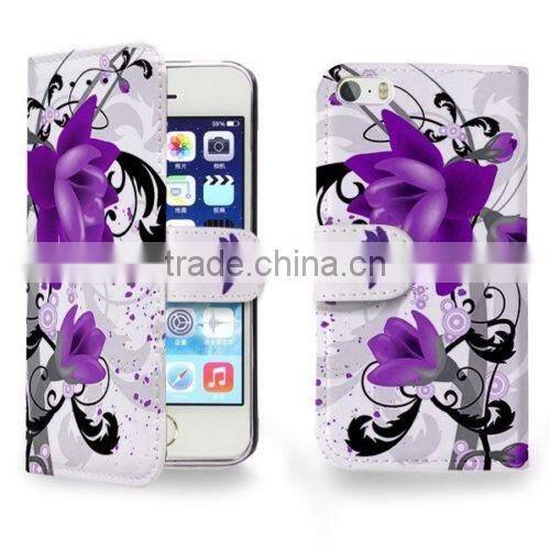 wholesale hot selling Leather Flip wallet mobile phone case cover for iphone SE