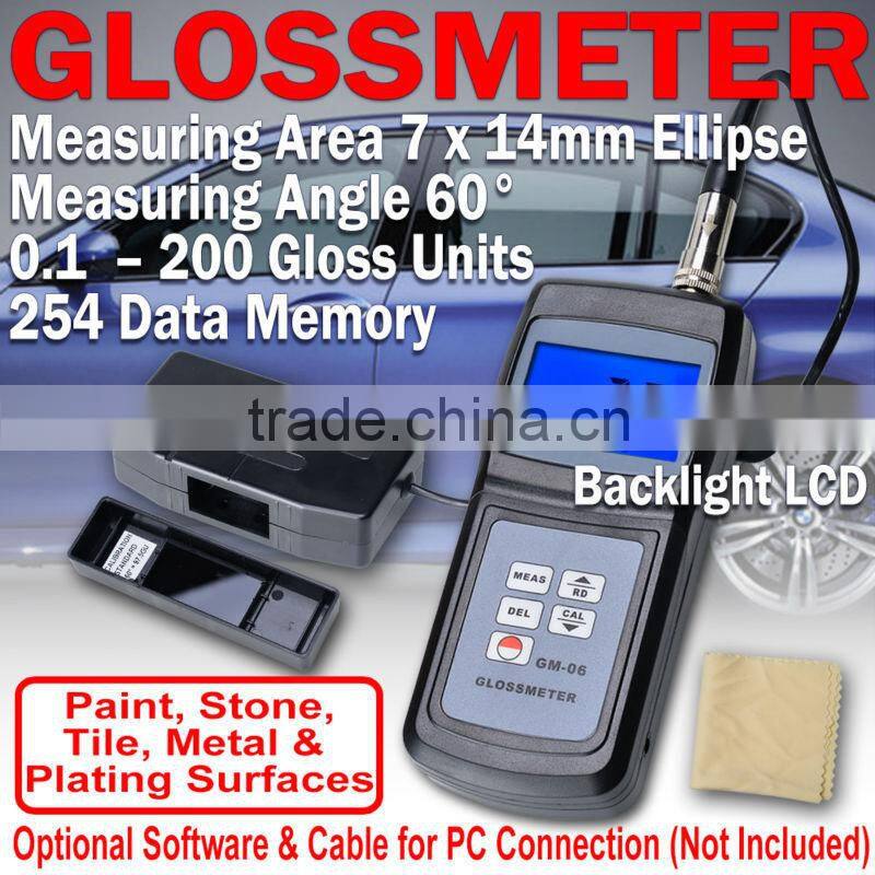 Handheld Digital Gloss Meter 60 Degree Tile Floor Metal Surface 0.1 ~ 200 w