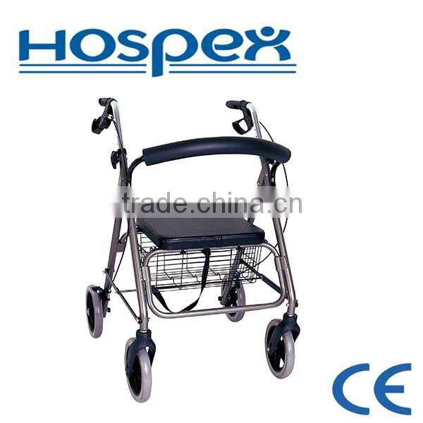 Height adjustable aluminium rollator