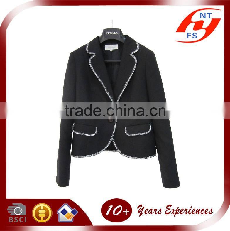 2016 new design office lady formal slim fit business suit customized woman regular fit dark blue suit