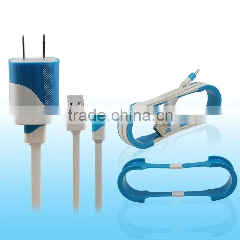 High Quality 1m (3.3ft) usb Cable with Wall Travel Home Charger Adapter for iPhone 6 6 Plus