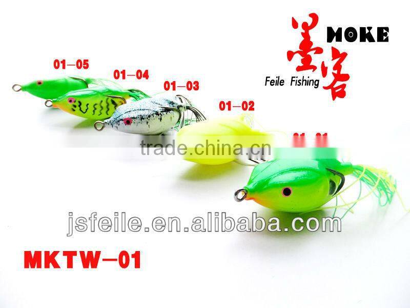 60MM popular color soft plastic frog lure