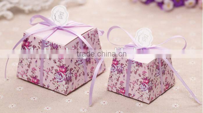 papercard printing logo cute candy box,luxury wedding candy box
