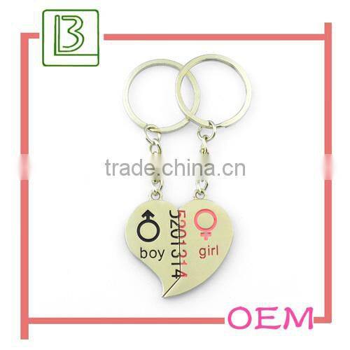 Sexy Metal plate pattern keychain wedding favors