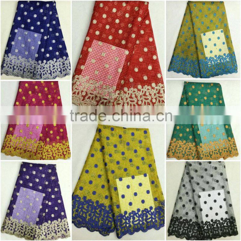 2016 wholesale 100% cotton high quality swiss voile laces for dresses