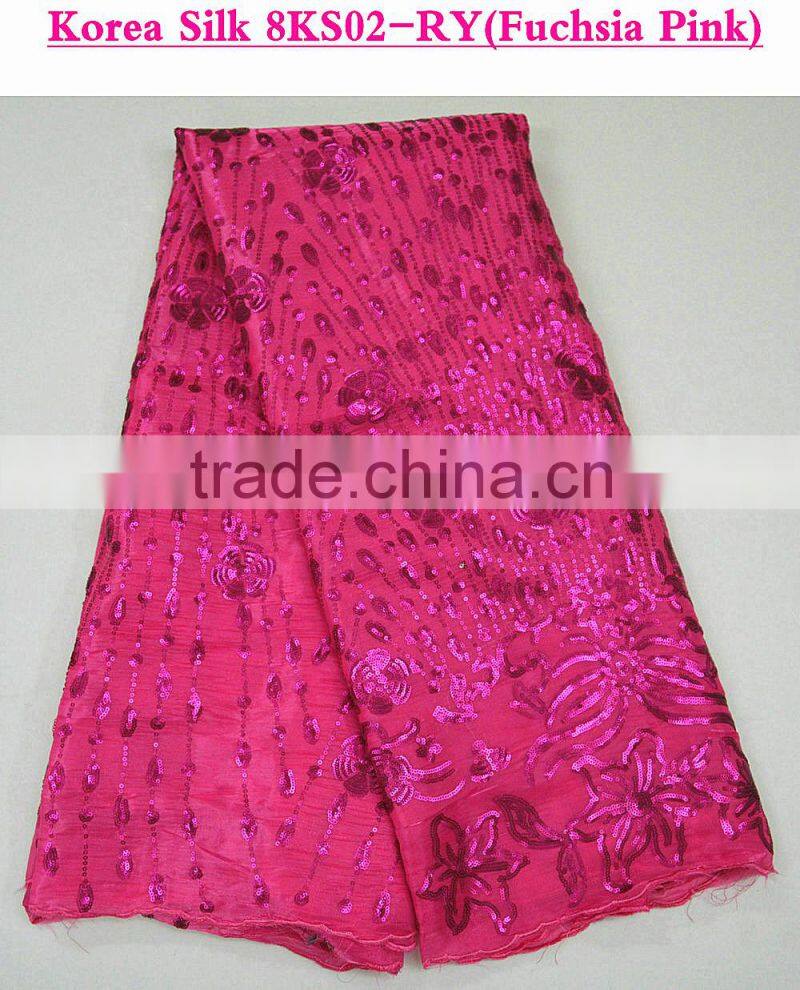 Sequins silk dress names silk fabrics italian silk fabric/ indian raw silk fabric