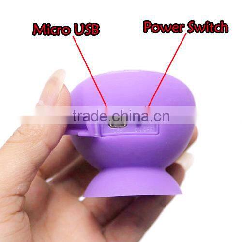 A2 Suction Cup Mini Mushroom Bluetooth Wireless Speaker Amplifier for iPhone iPad