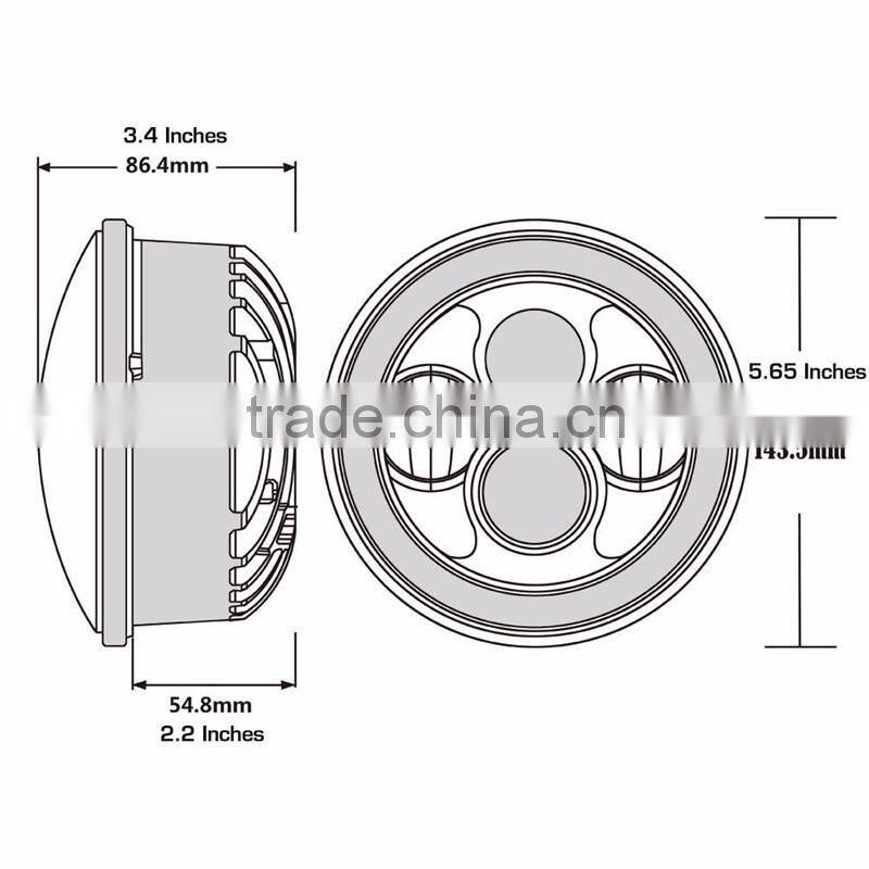 led harley headlights replacement 40W 5.75 inch 12V motorcycle headlamps for led harley headlight Day Time Running Lights