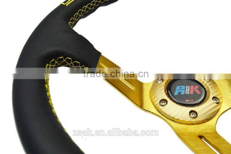 14 inch zhongshan genuine leather wheel auto steering wheel