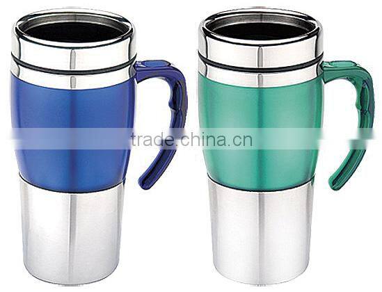 2014 new design stainless travel mug, vacuum travel tumbler, vacuum thermos pass SGS FDA