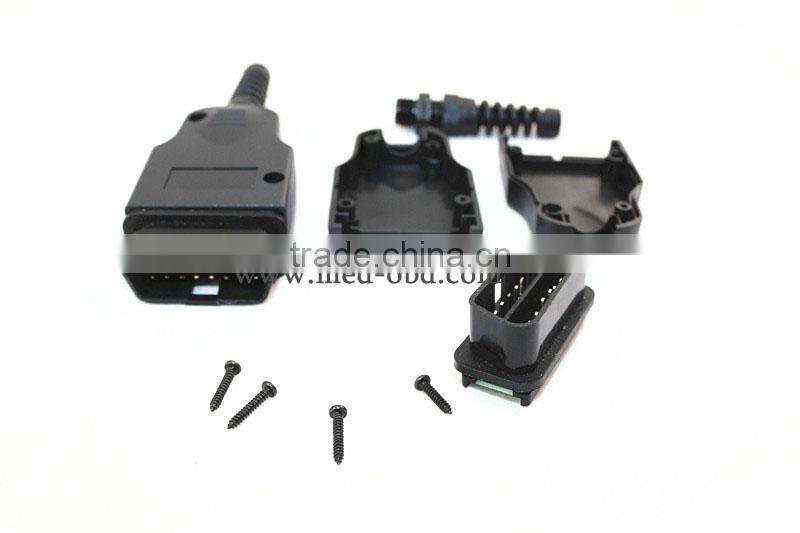 16Pin OBD2 Connector J1962m PCB Plug with Enclosure and Strain Relief