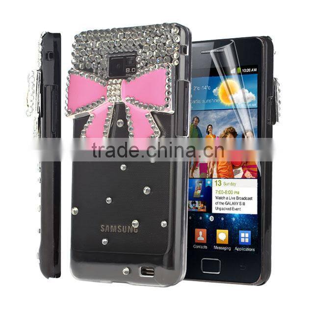 Set Screen Protector And Case For Samsung Galaxy S2 I9100 , Hard Plastic Factory Wholesale Popular 3D Mobile Phone Cover