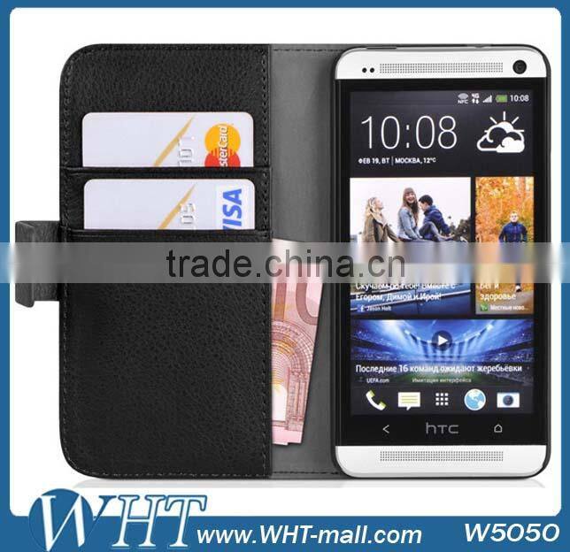 Leather Wallet Case For HTC M8, Purse Leather Case For HTC M8