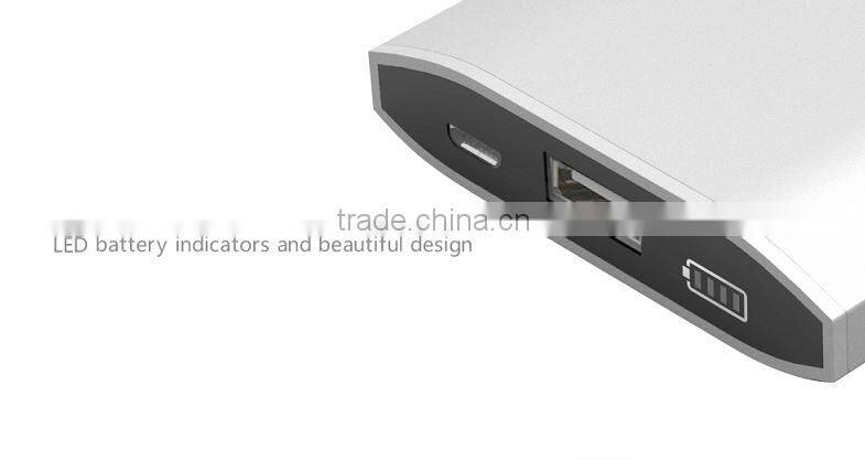 8000mAh High-end Polymer rechargeable Power bank H6