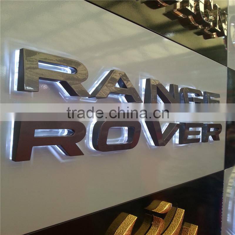 3d Stainless Steel Logo Aluminum edged Led Lighted Letters