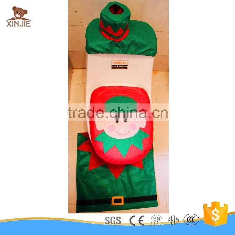 christmas holiday decorations toilet seat cover mat