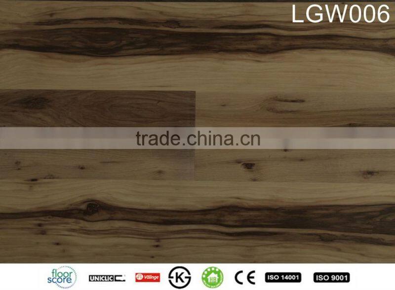 Waterproof durable wood plastic composite floor