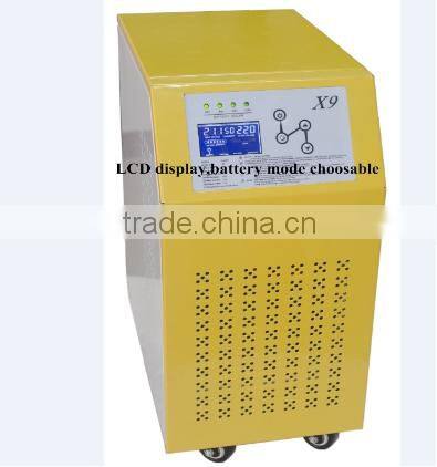 X9 series LCD display solar inverter1000w 1500w 12v/24v with solar charger controller built in