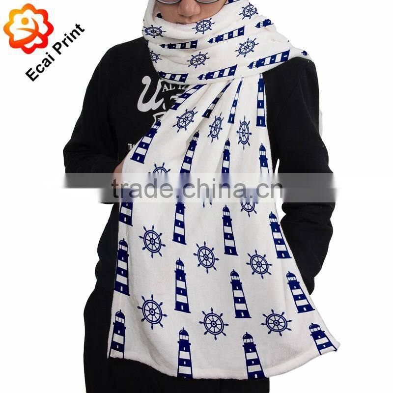 popular good looking heat transfer custom made lady scarf
