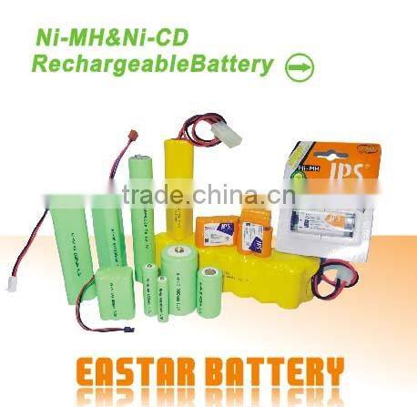 2.4v led rechargeable flashlight battery