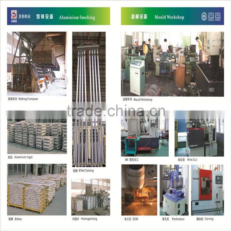 Polished T-slot square shape profile customized size extruded aluminium 6063 t5 extrusion alloy profile