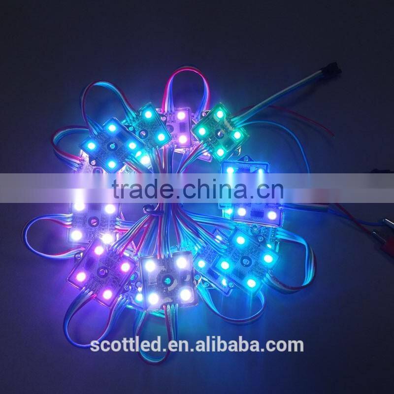 DC12V 4LEDs square shape RGB lpd6803 LED pixel module